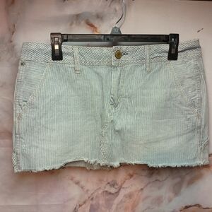 American Eagle Striped Denim Mini Skirt